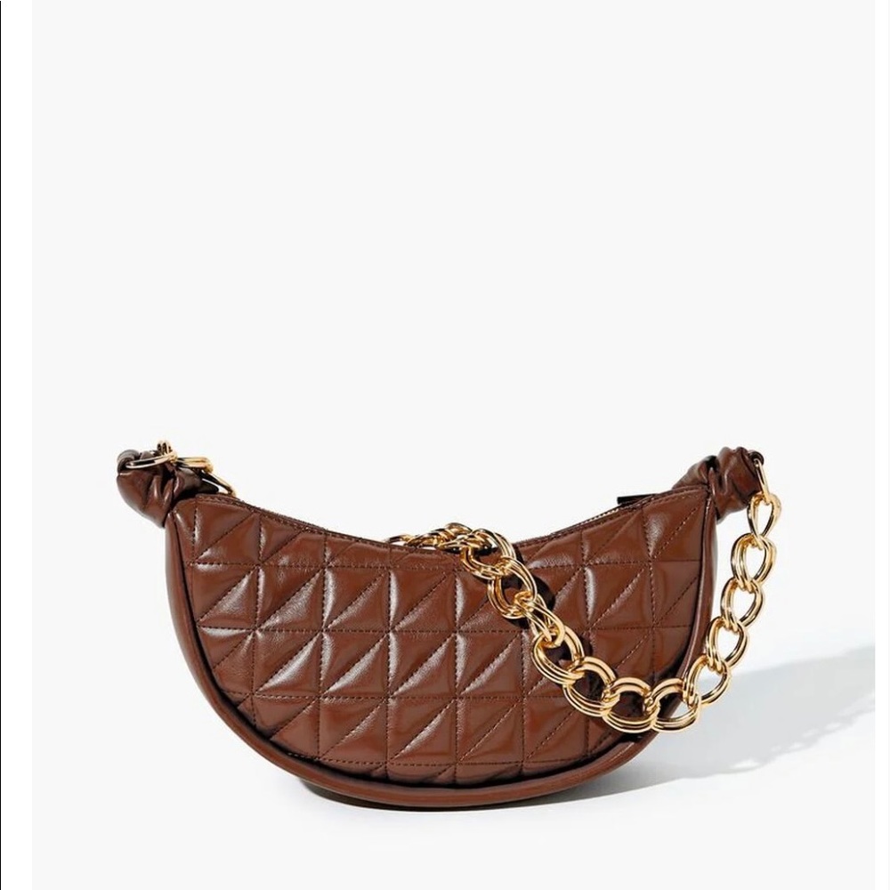 Quilted Faux Leather Shoulder Bag